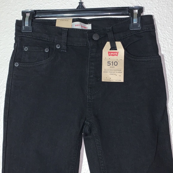 Levi’s 510 Jean’s black Sz 26x26 women’s mid-rise ankle crop skinny jeans NWT - Picture 13 of 16